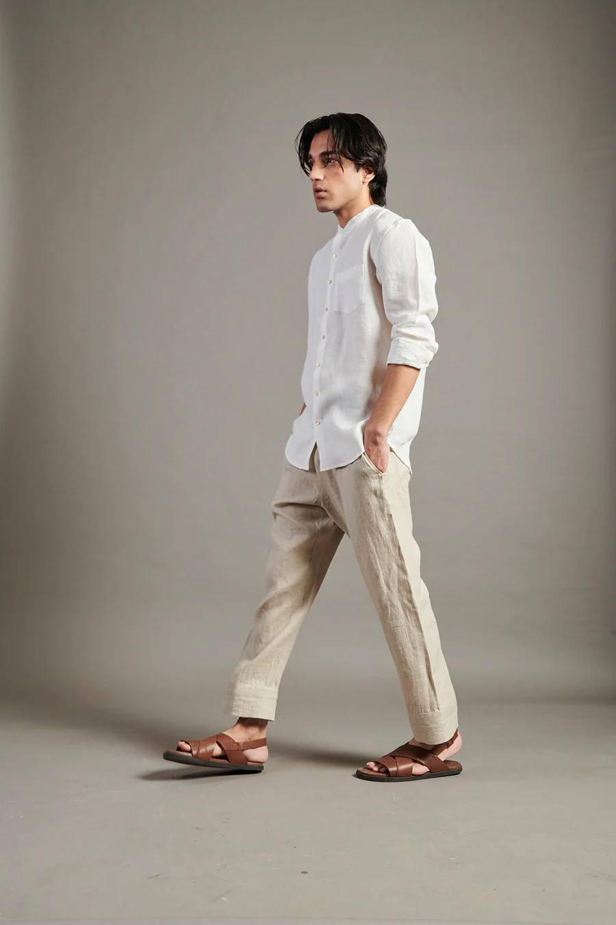 Undyed Linen Lounge Pants