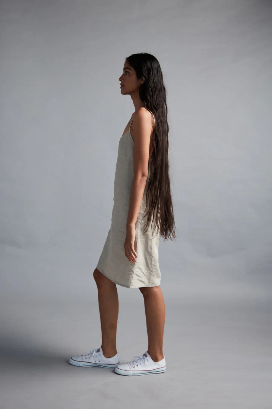 Undyed Linen Slip Dress