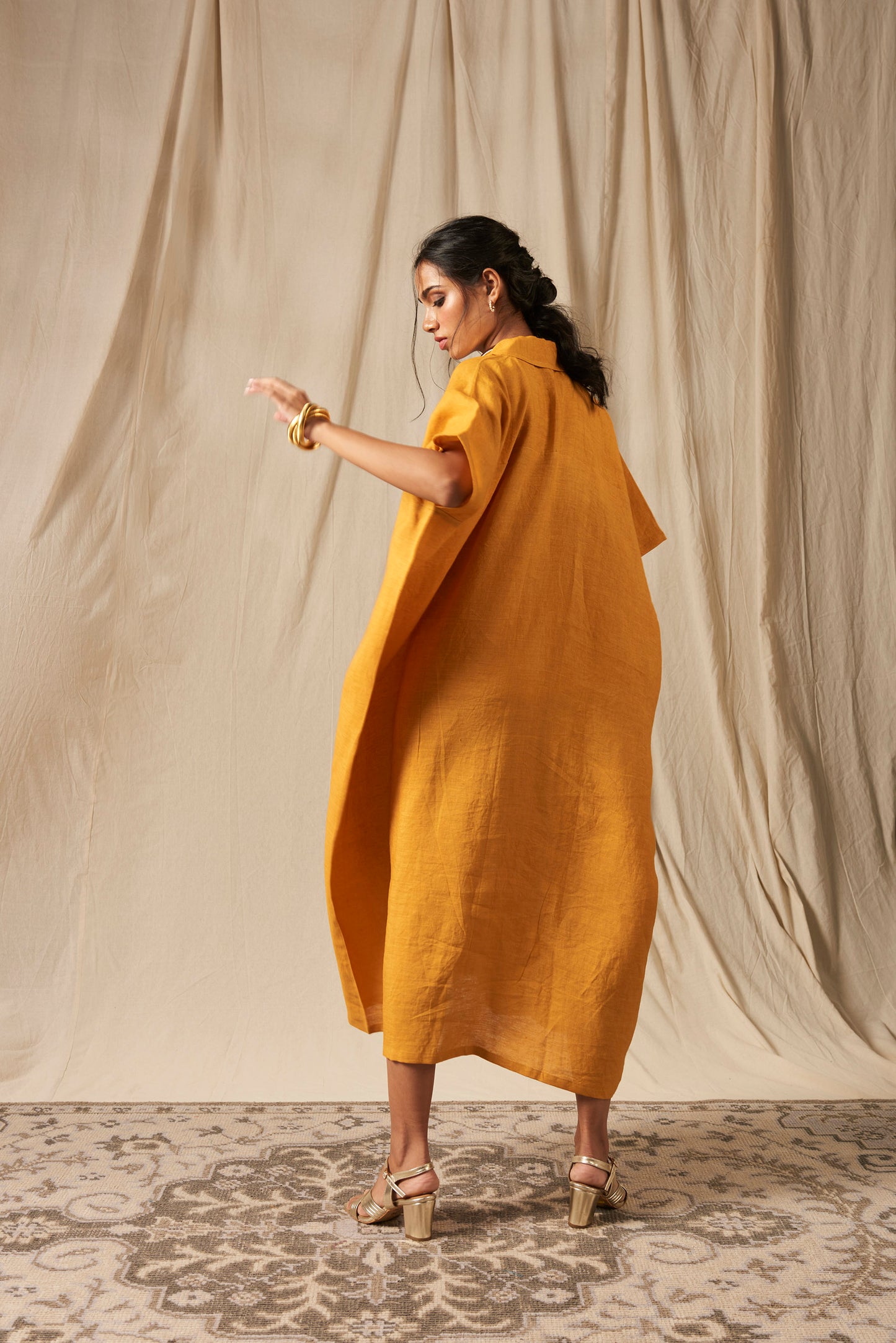 Jaisalmer Linen Kaftan Dress