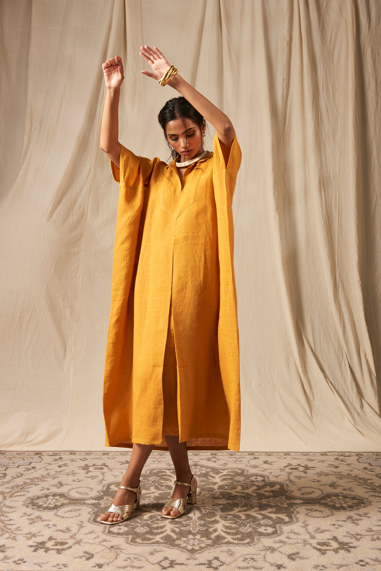 Jaisalmer Linen Kaftan Dress