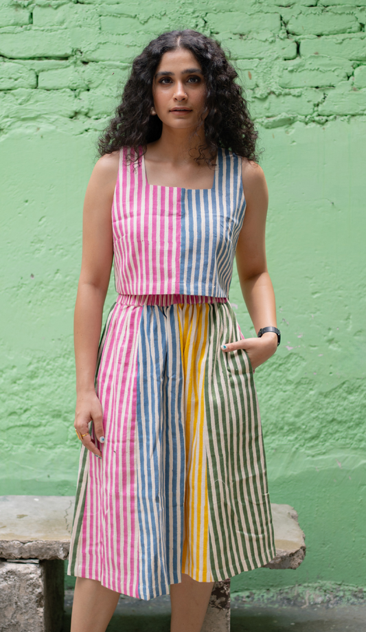 Stripes Yoko Skirt - Multi Stripes