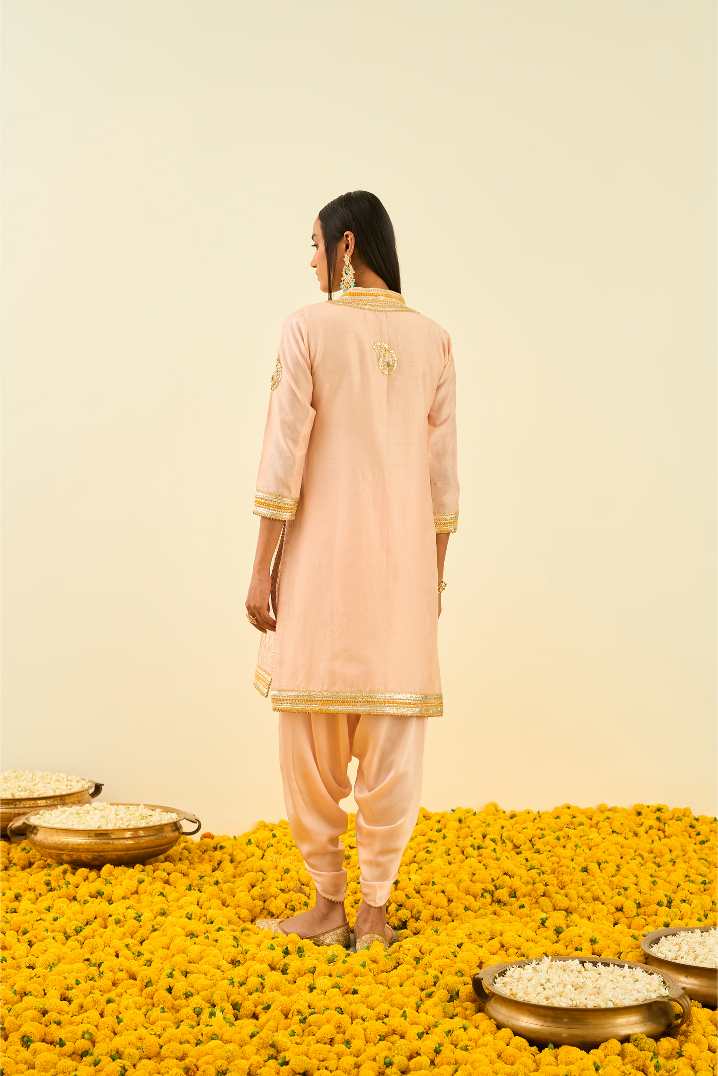 Aliza Kurta With Dhoti - Rosepink