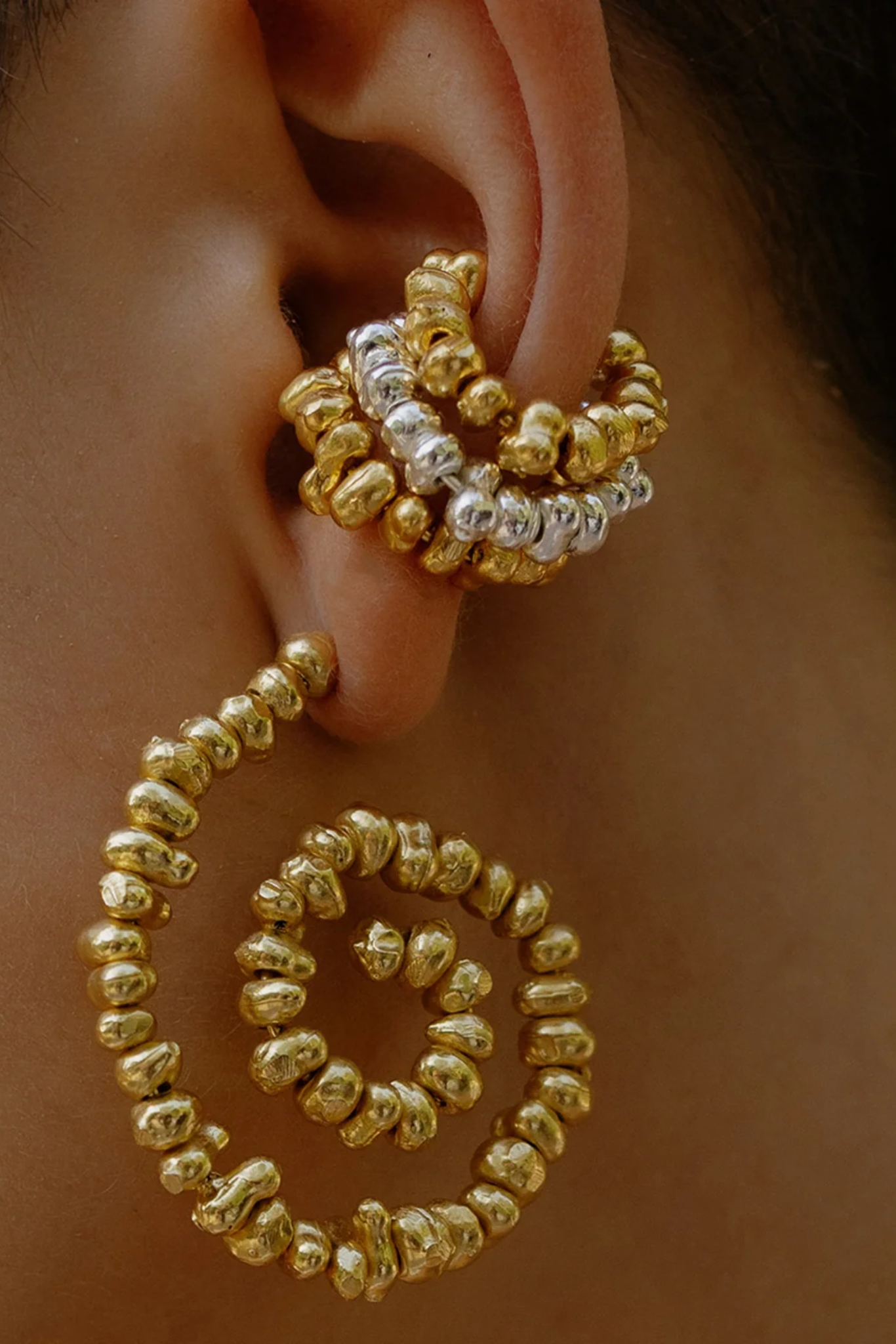 Molten Beaded Ear Cuff