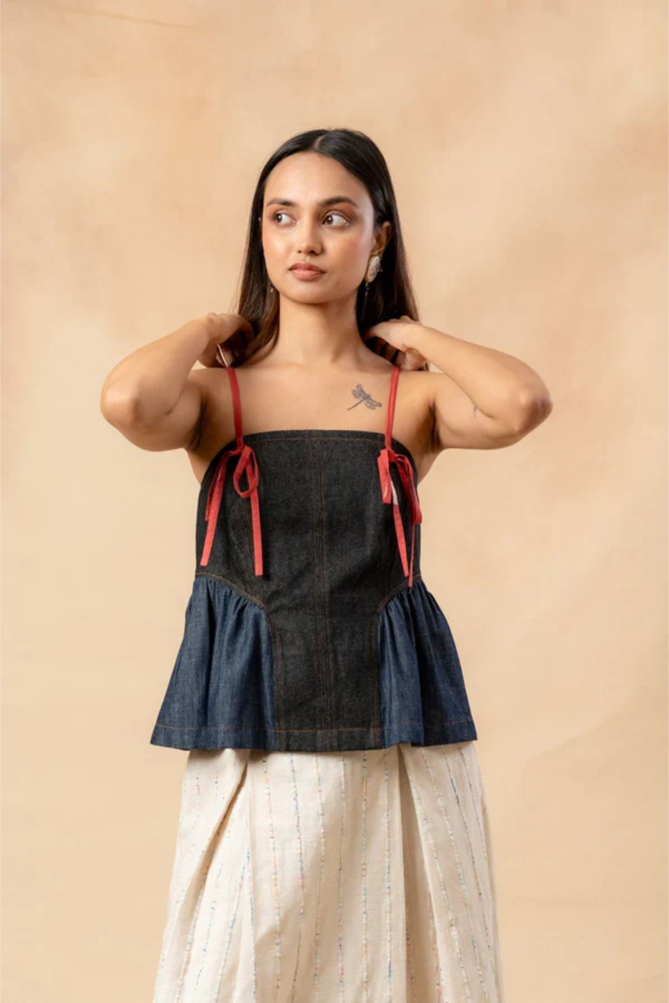 SUNHAT SPELL DENIM TOP