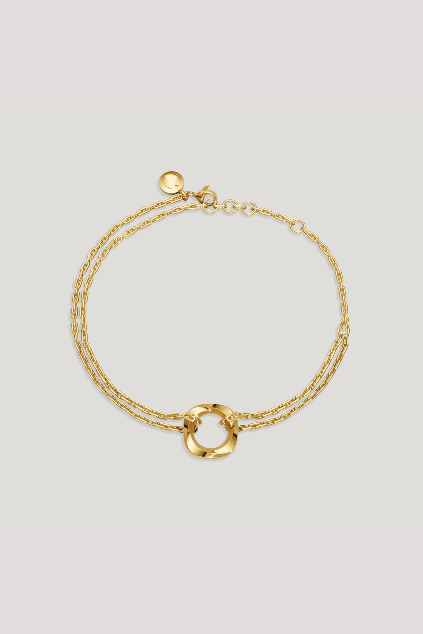 Squircle Chain Bracelet  in Gold vermeil