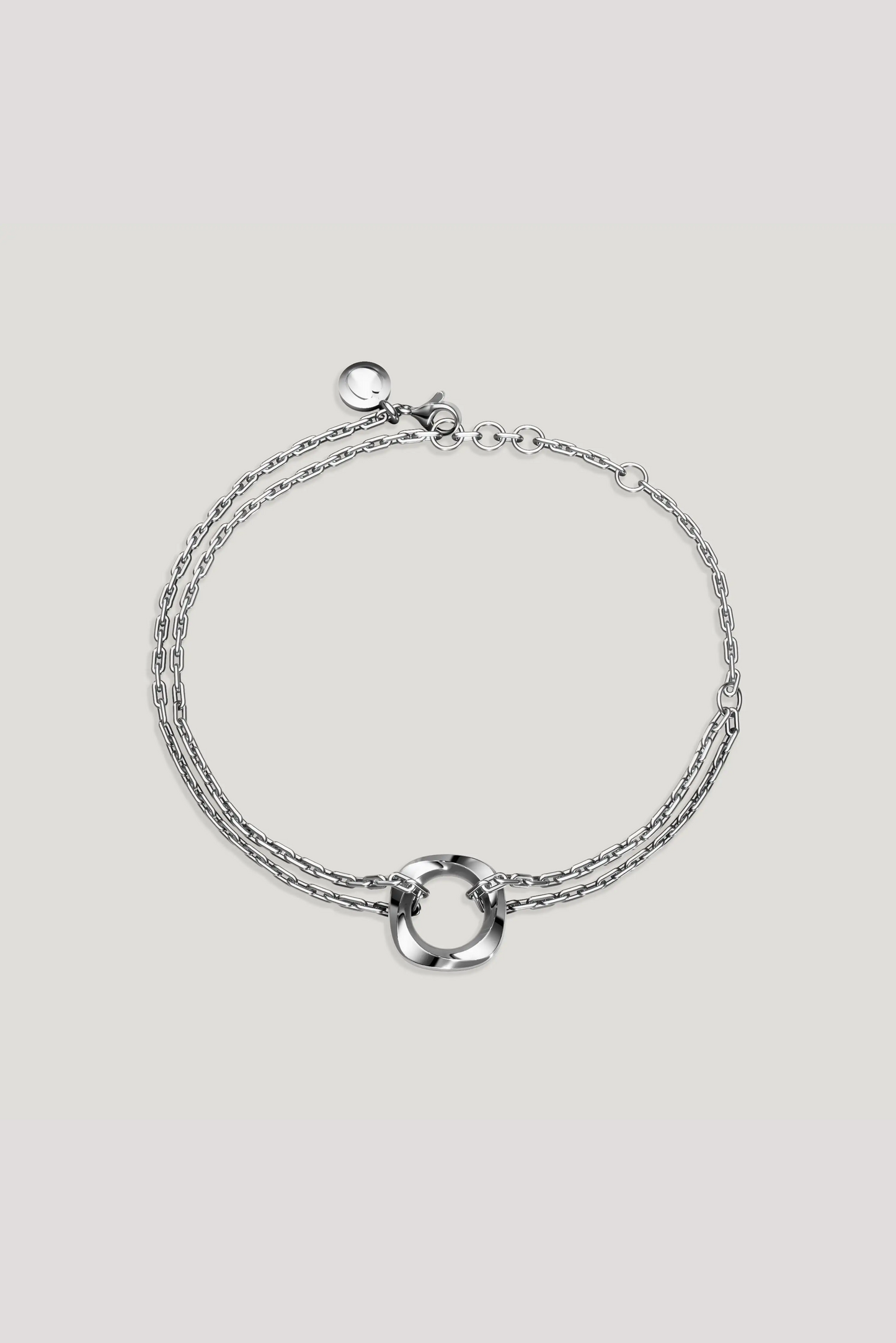 Squircle Chain Bracelet In Sterling Silver