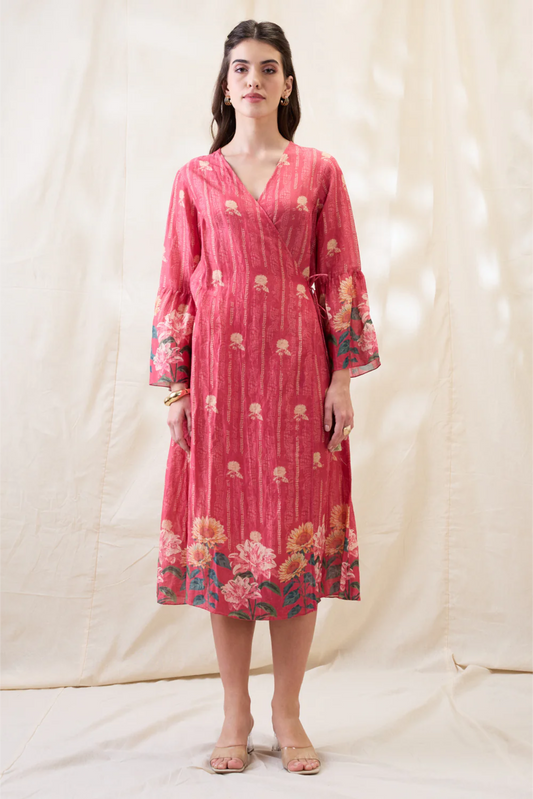 Ravya Front Overlapped Dress