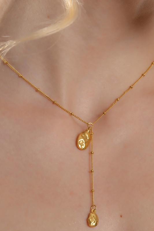 Molten Solid Drop Charm Necklace