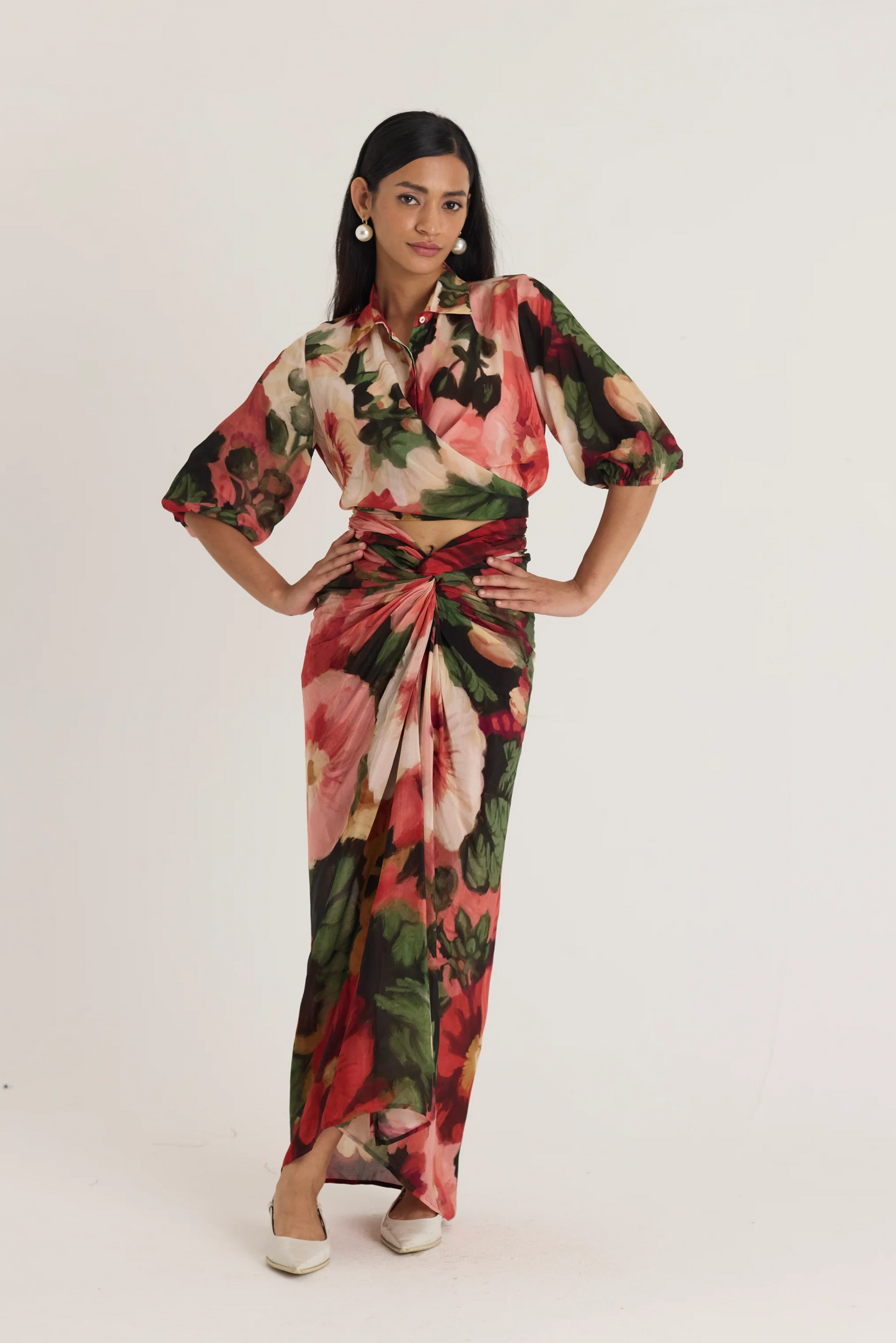 Scarlett Tie Up Top & Skirt Set