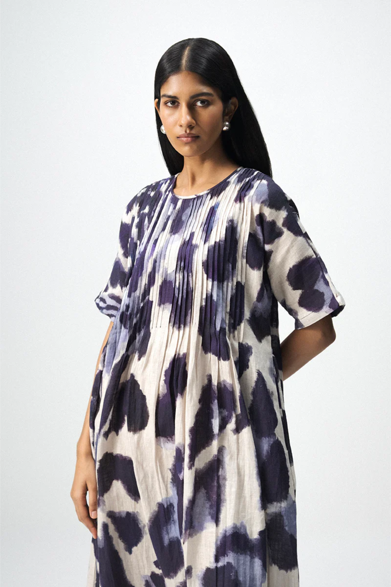 SAMBURU LINEN PINTUCKS DRESS