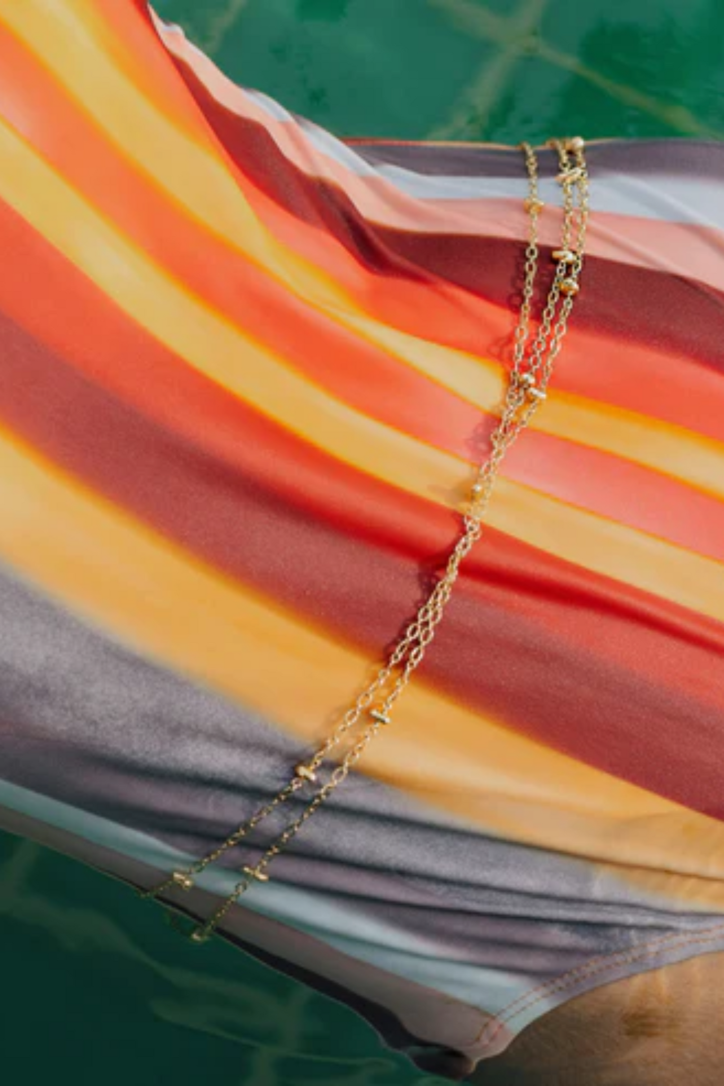 Molten Beaded Station Belly Chain