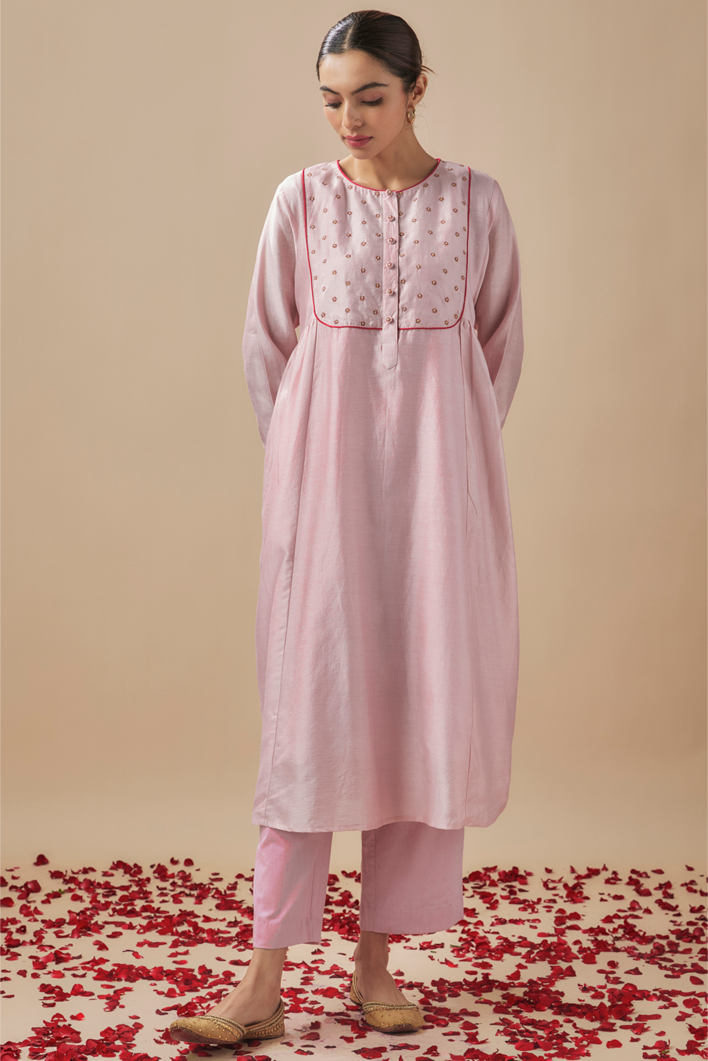 Rama Pink Dress with Pant