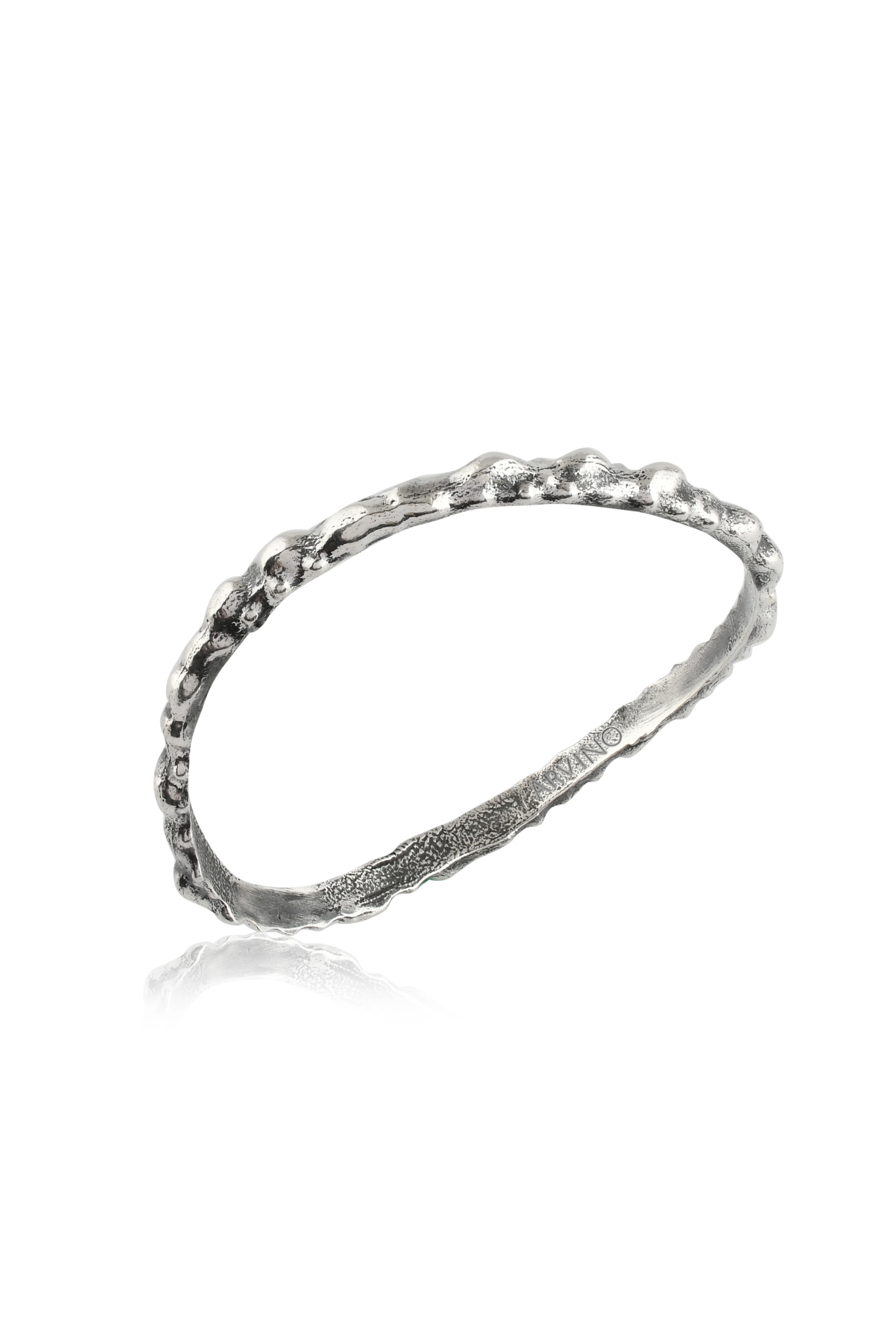 Rugged Texture Gold Plated Bangle - Double XL