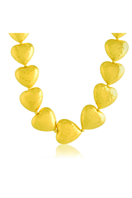 Hammer Textured Heart Necklace