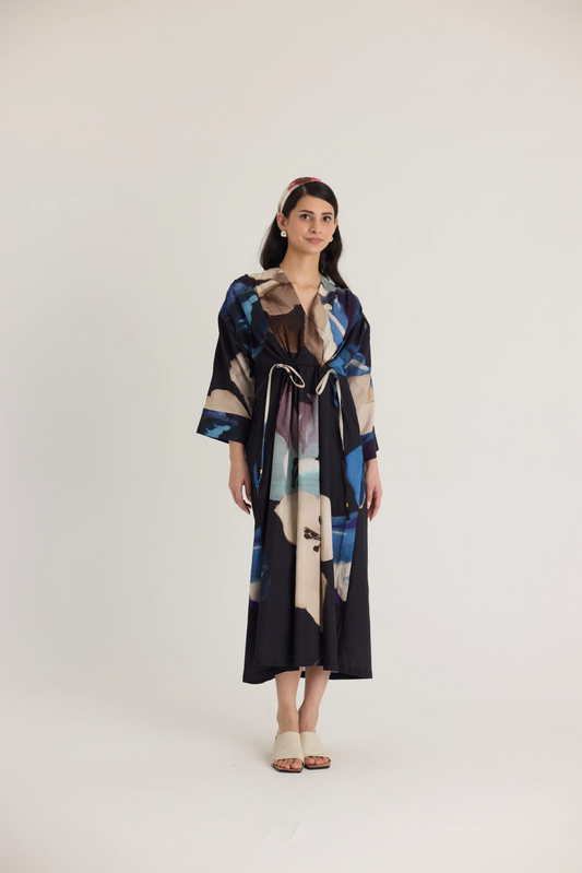 Rocco Drawstrings Kaftan Dress