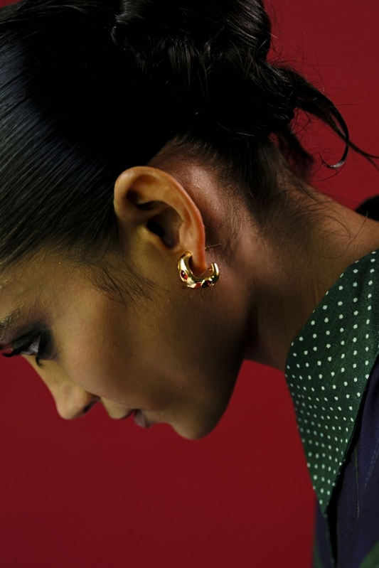 The Signet Earrings - Red