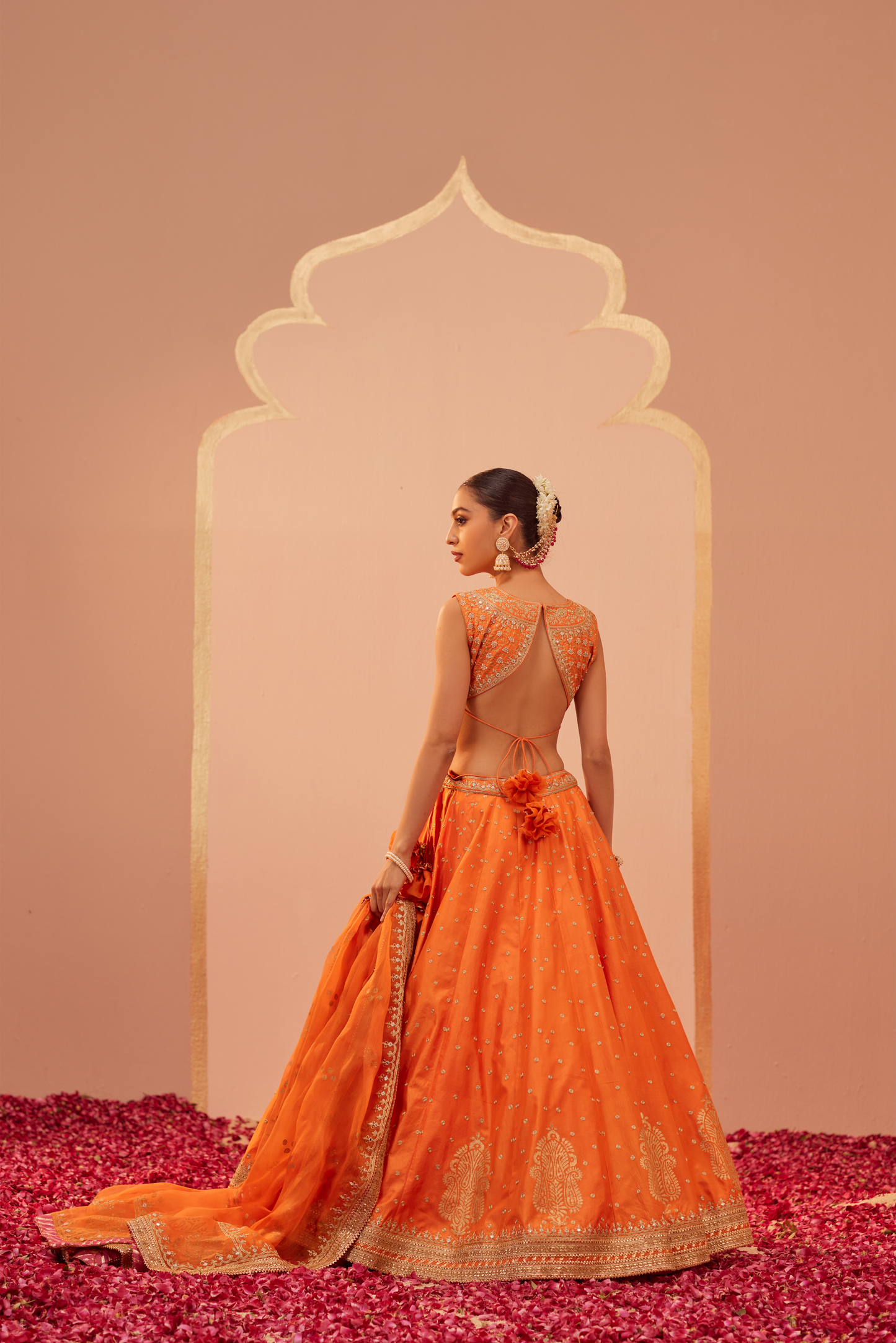 Tanisha - Tangerine Orange Lehenga Set