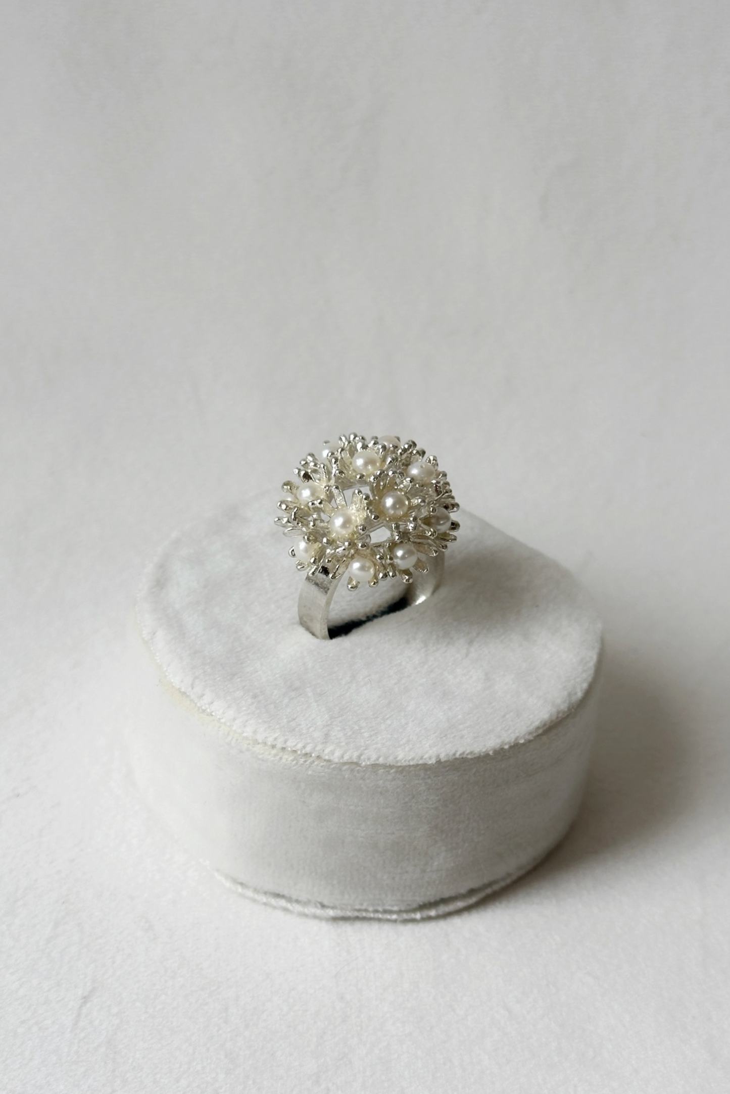 Sunshine Mini Pearl Ring Silver