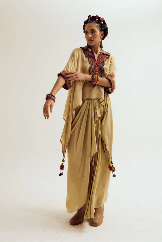 Matilda Emb Cape and Skirt Set