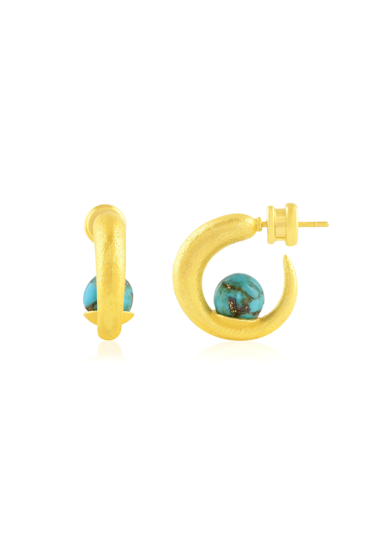 Chunky Turquoise Hoops