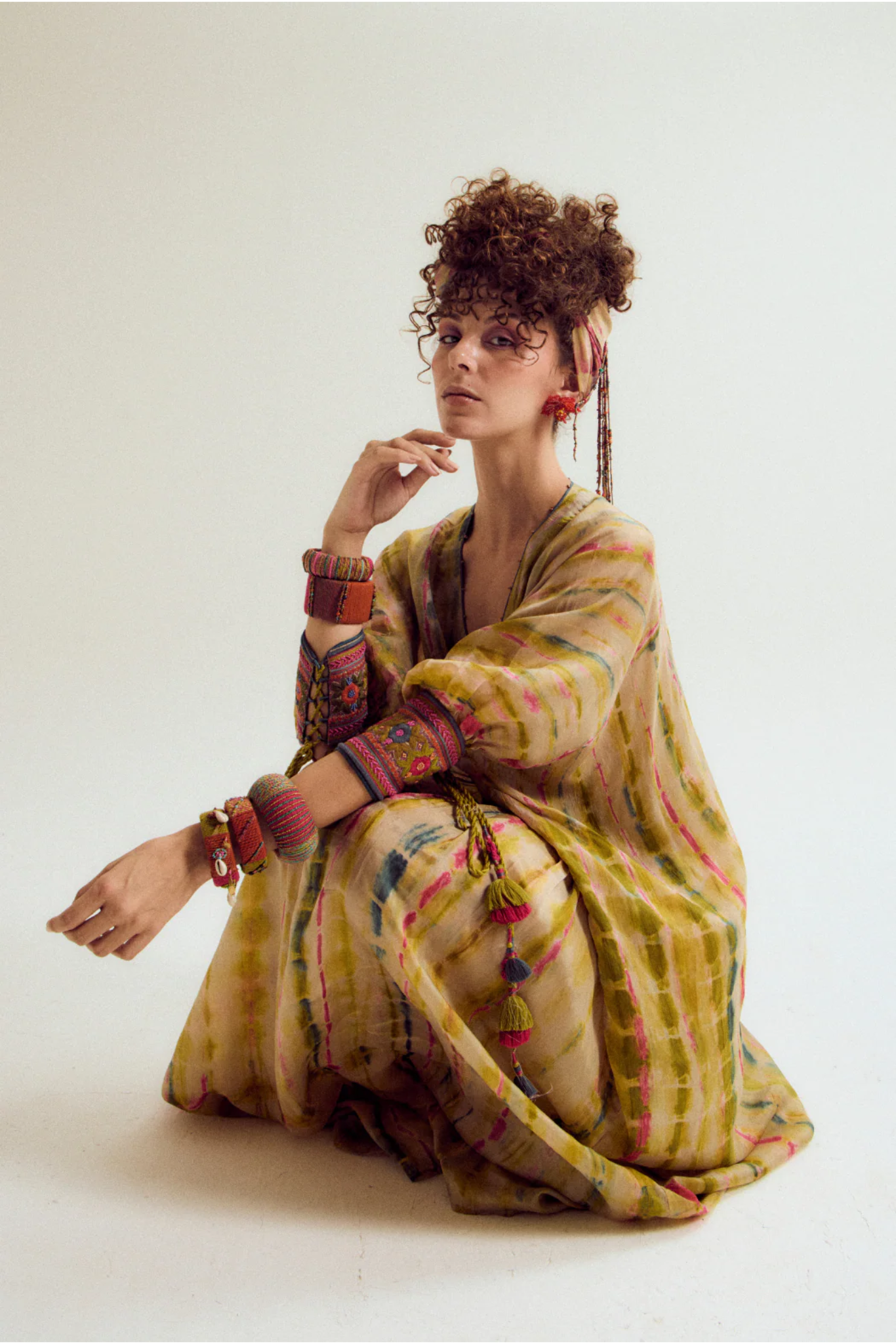 Daisy Tie Dye Kaftan