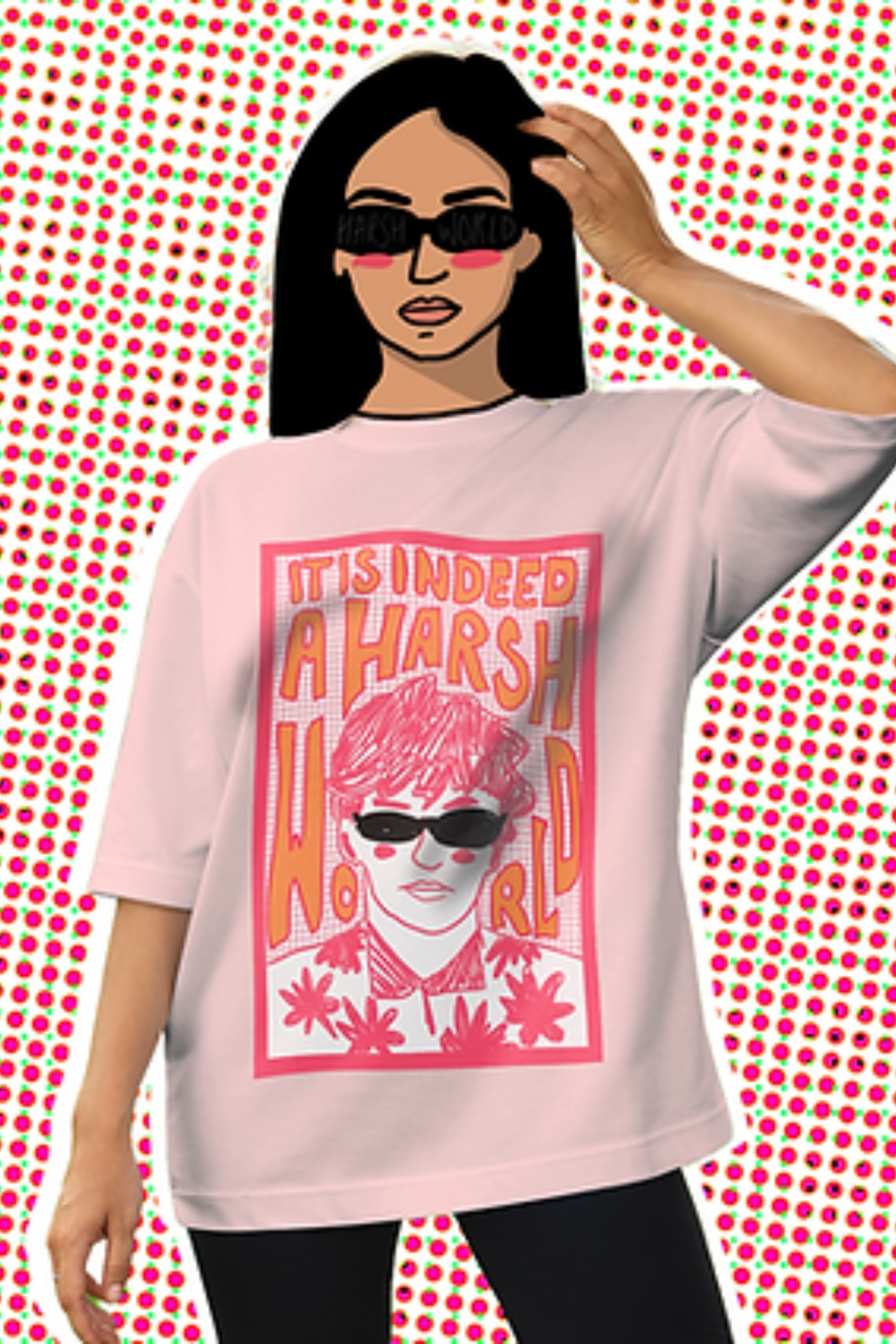 Harsh World | Oversized Fit Unisex T-shirt