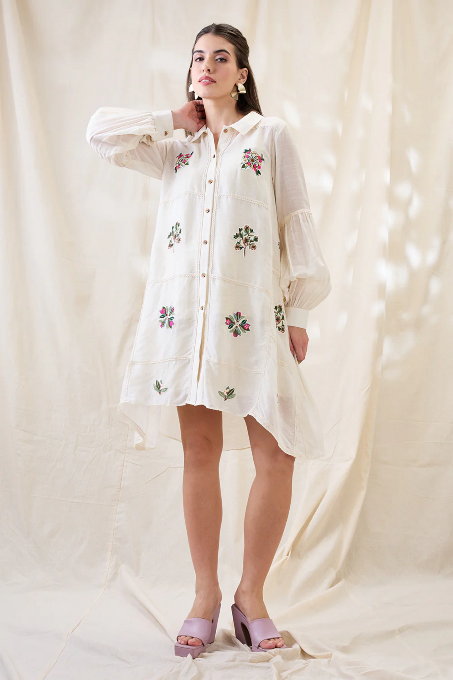 Gulzaar Appliqued A-line Dress