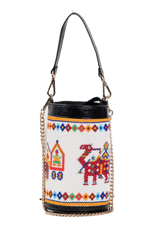 Vistara parade beadwork bag