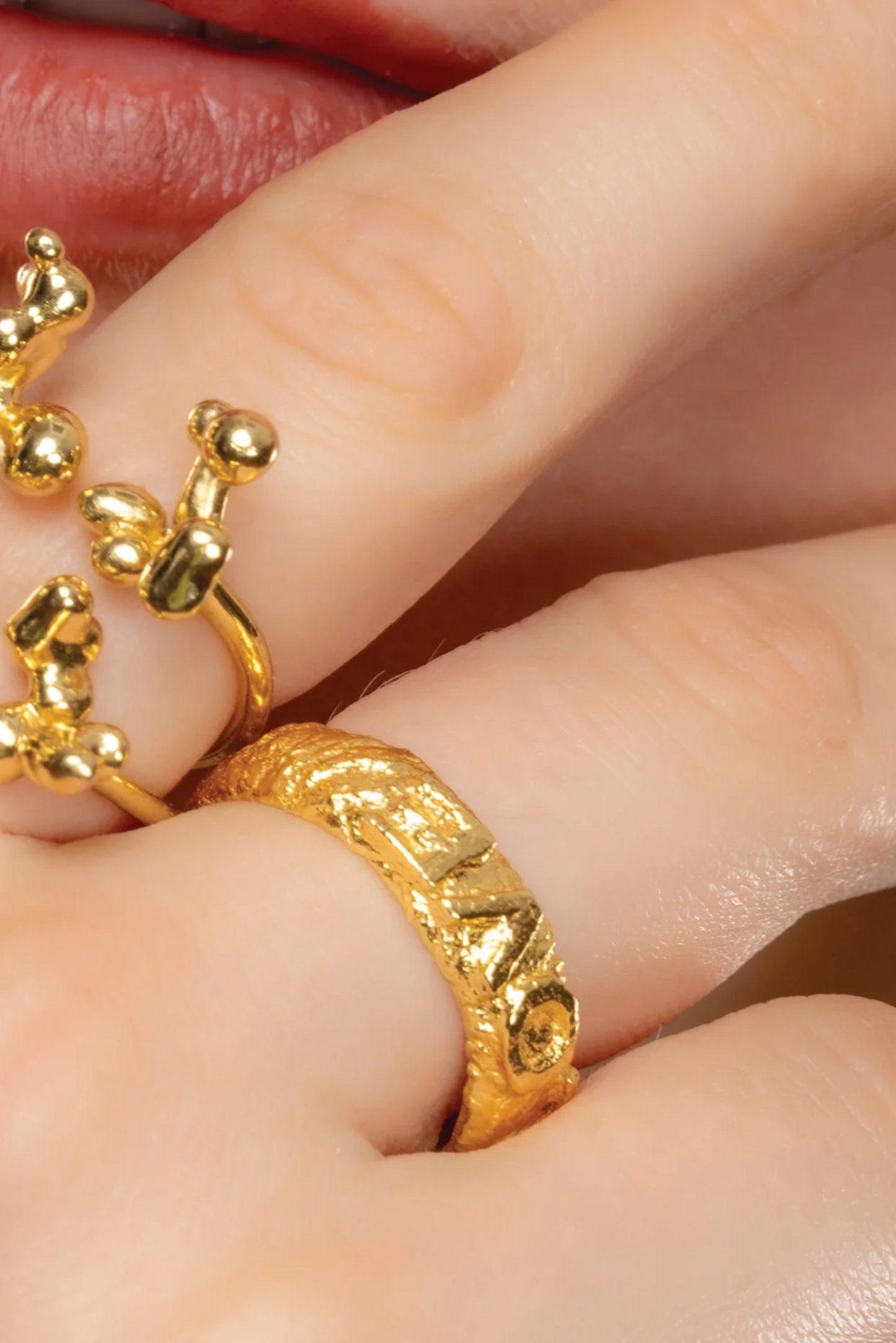Textured Love Ring