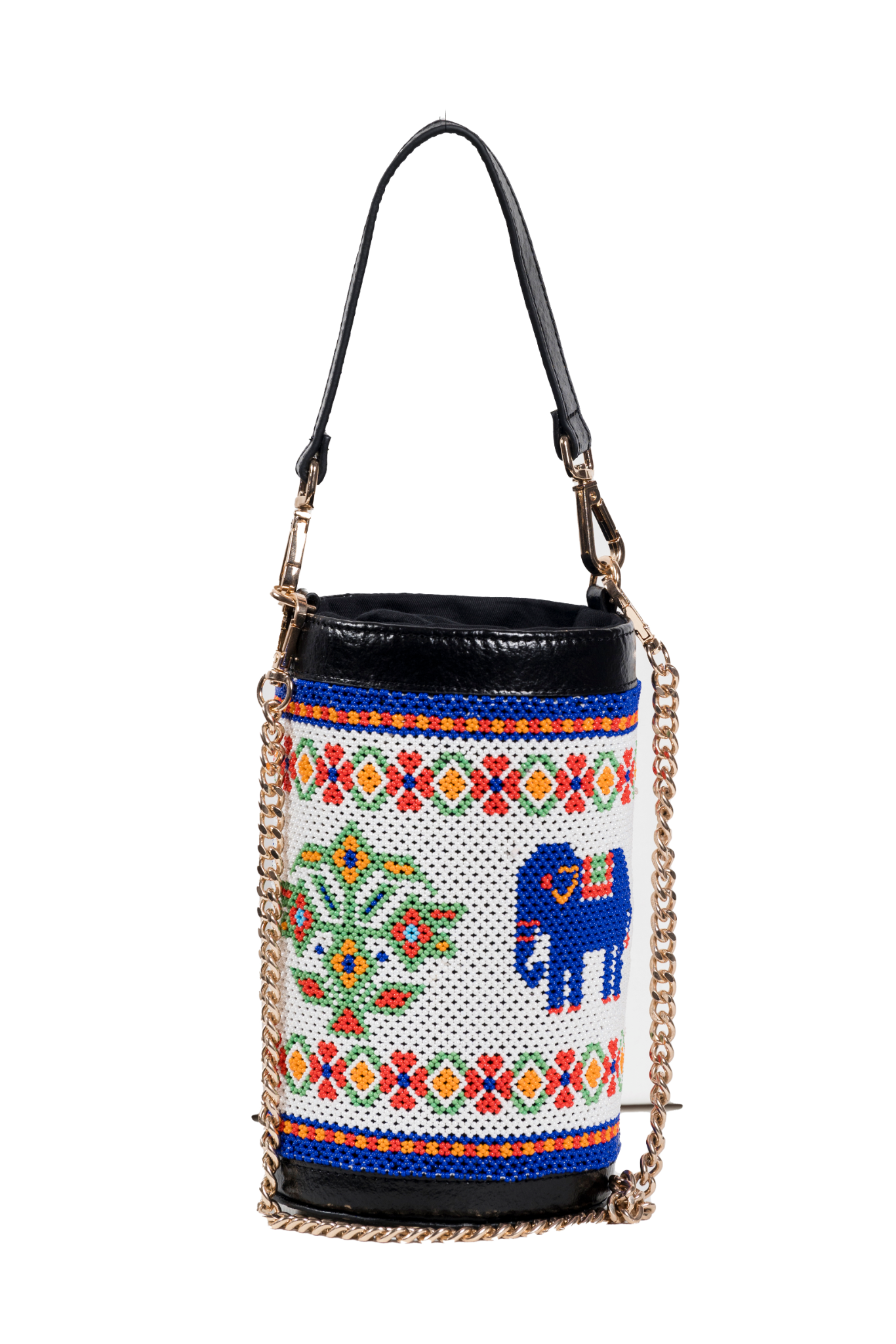 Vistara elephant beadwork bag