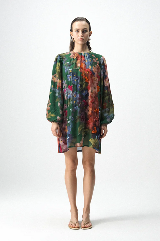 THEA EMBROIDERD SHORT DRESS