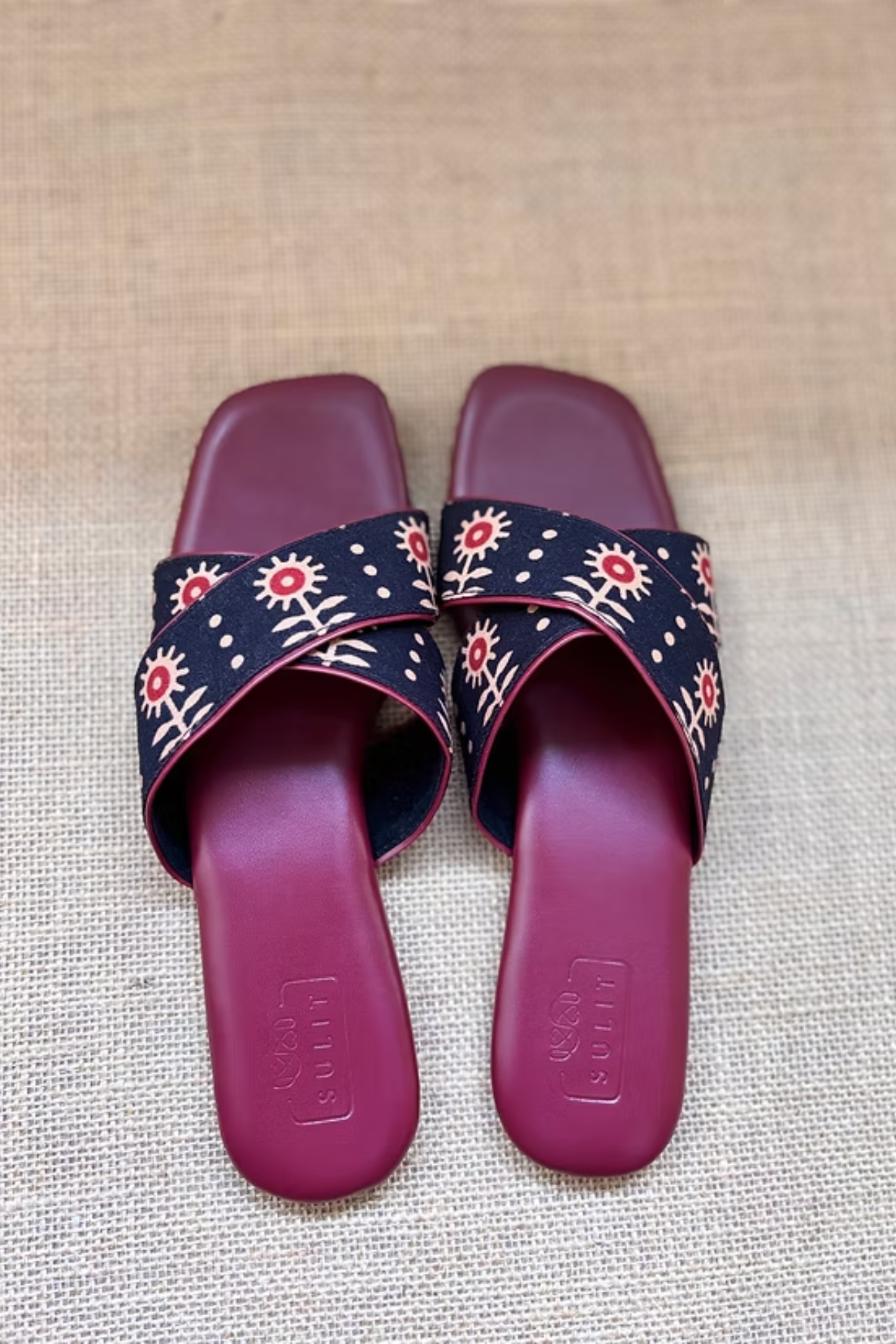 Block and Sole Maroon