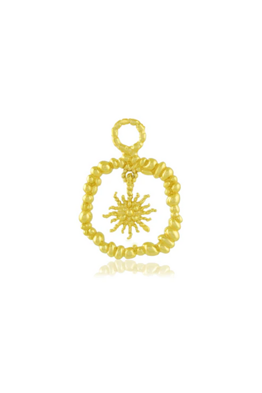 Granulated Sun Burst Charm