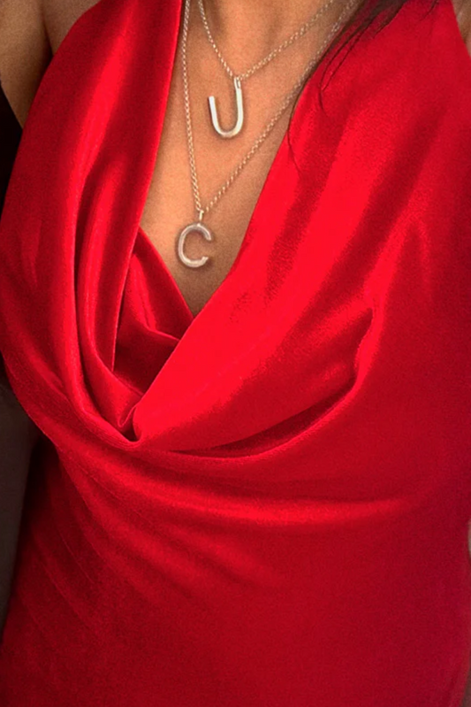 Bold Letter Necklace - C