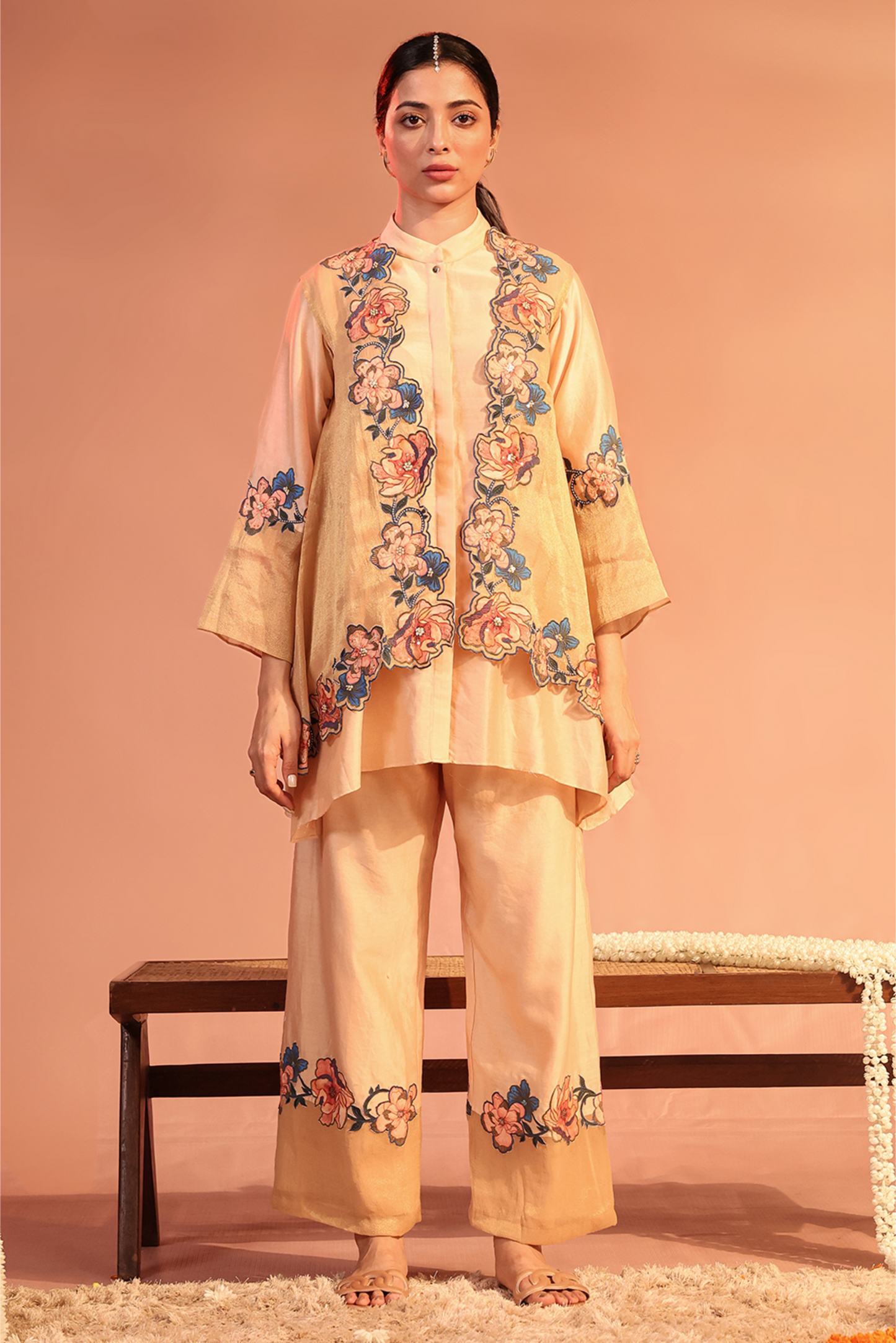 Sadira embroidered Kurta set with jacket