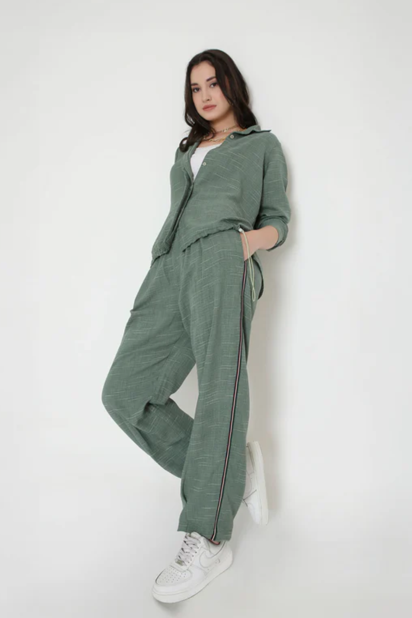 Moss Green Breezy Cord Set