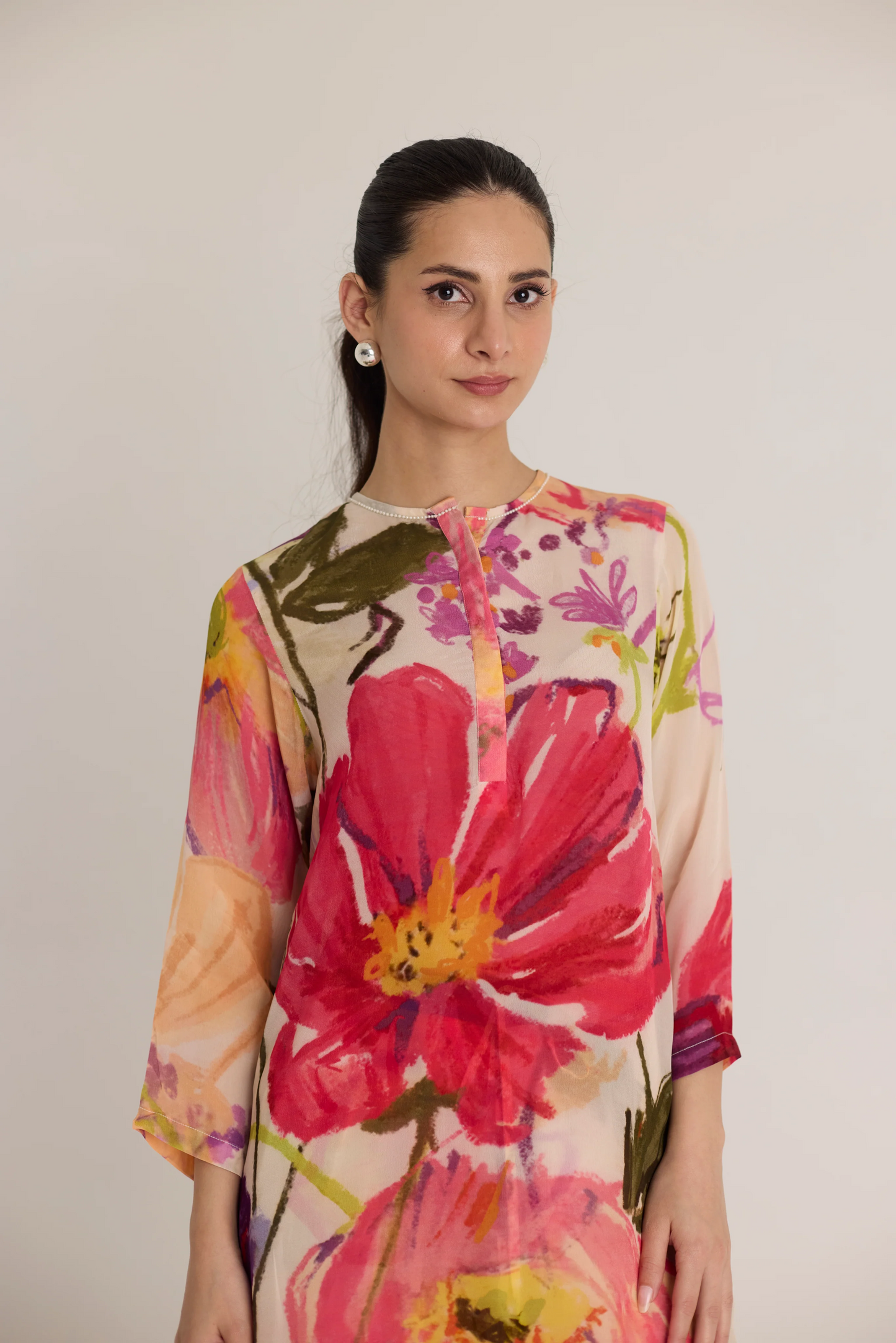 Dolly White Long Kurta Set