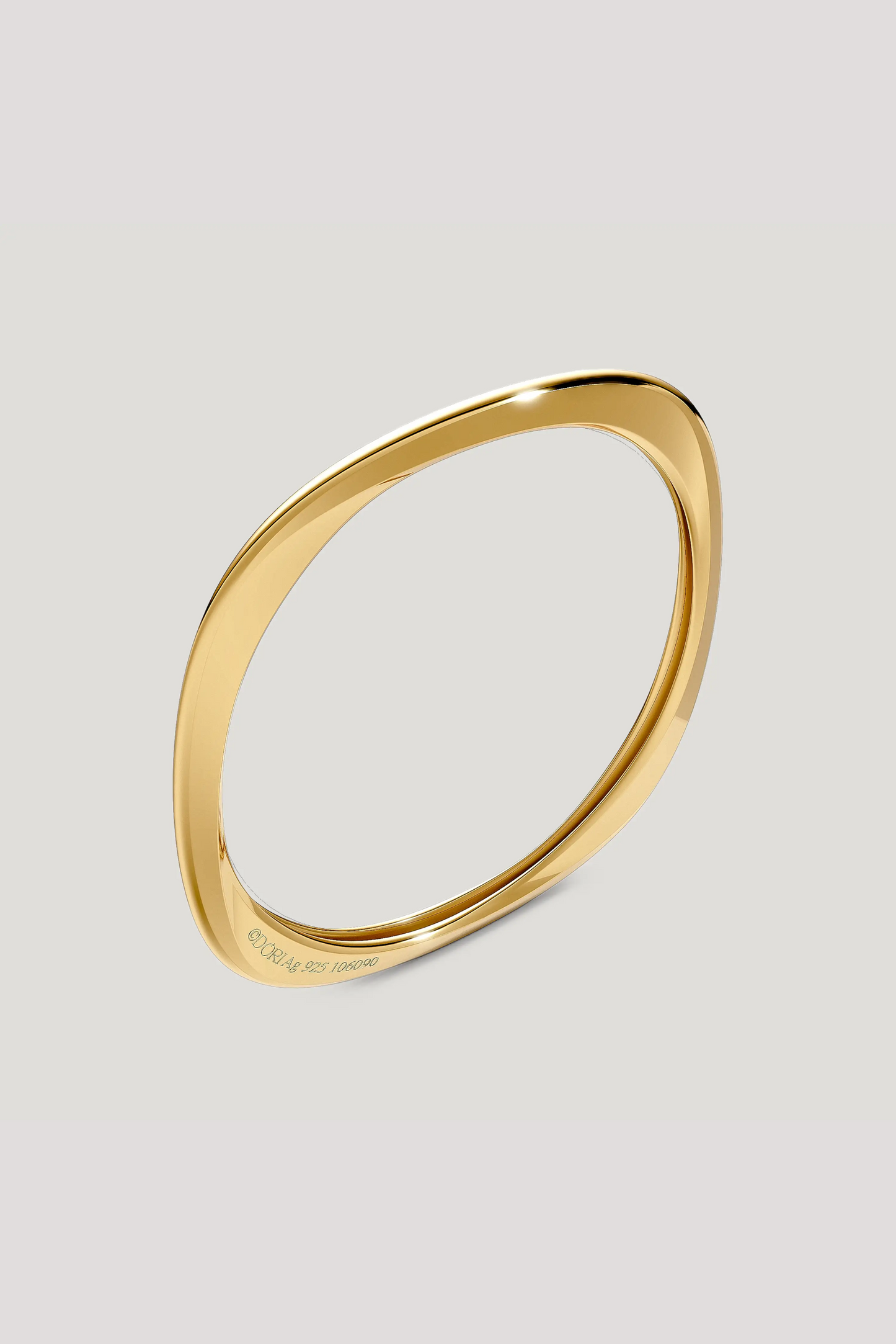 Squircle Petite Bangle In Gold Vermeil