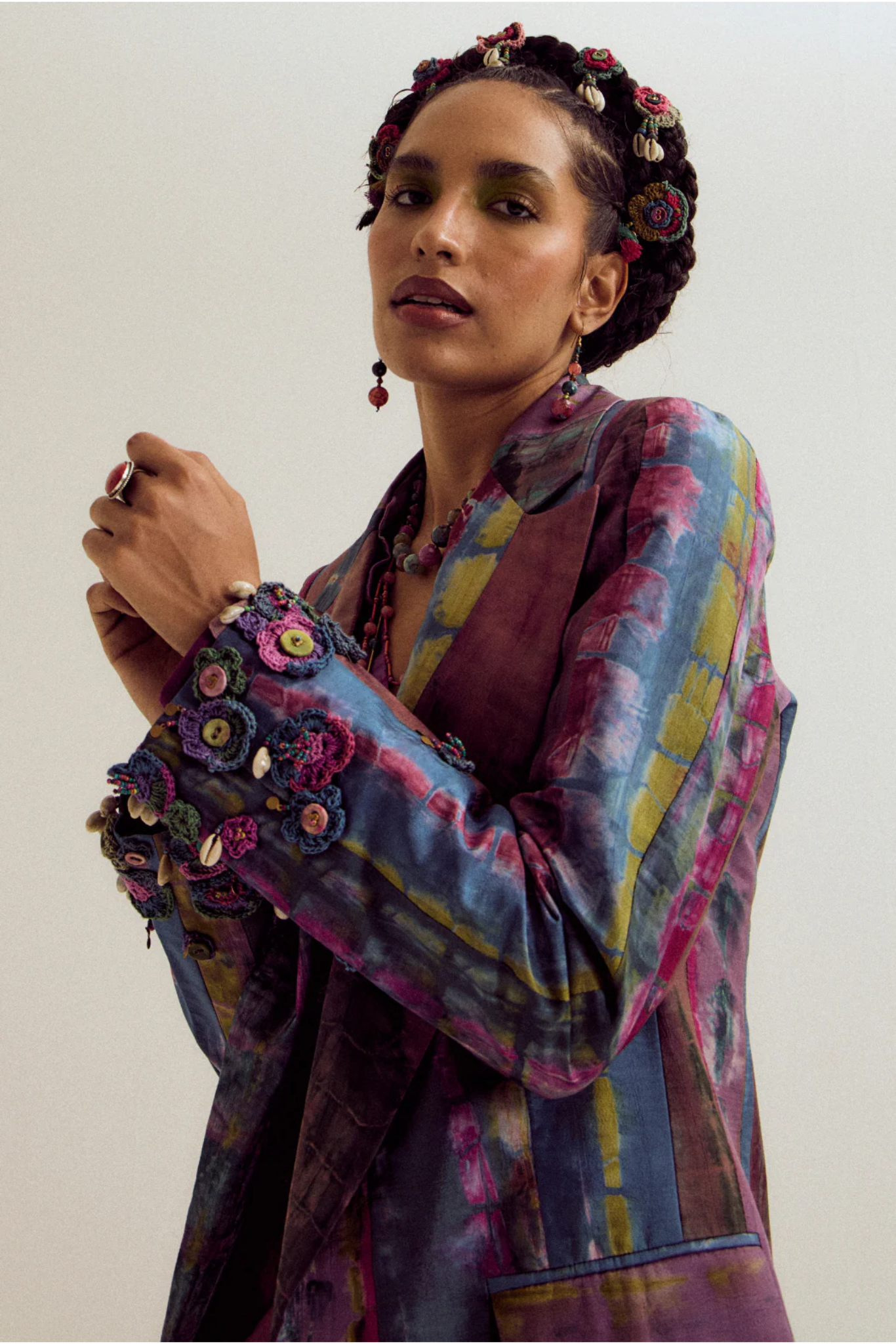 Laburnum Tie Dye Blazer- Lavender / Blue