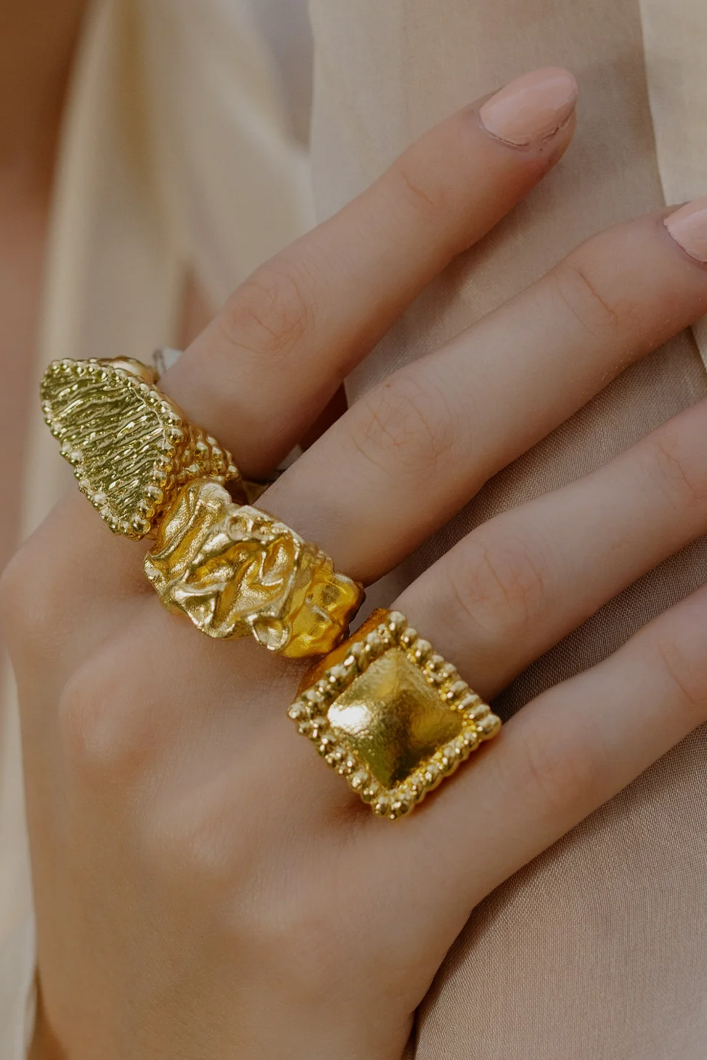 Granulated Signature Ring