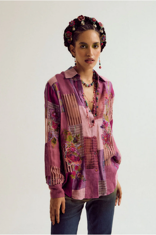 Paako Patchwork Shirt - Lavender
