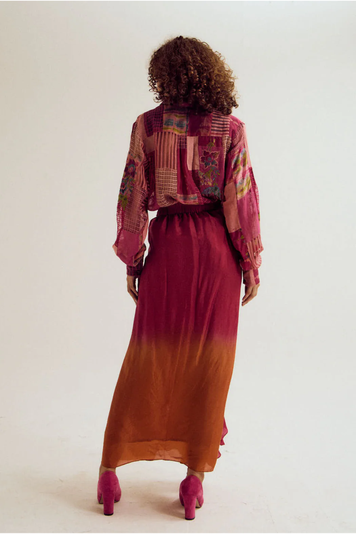 Vinca Skirt- Fuchsia/Peach