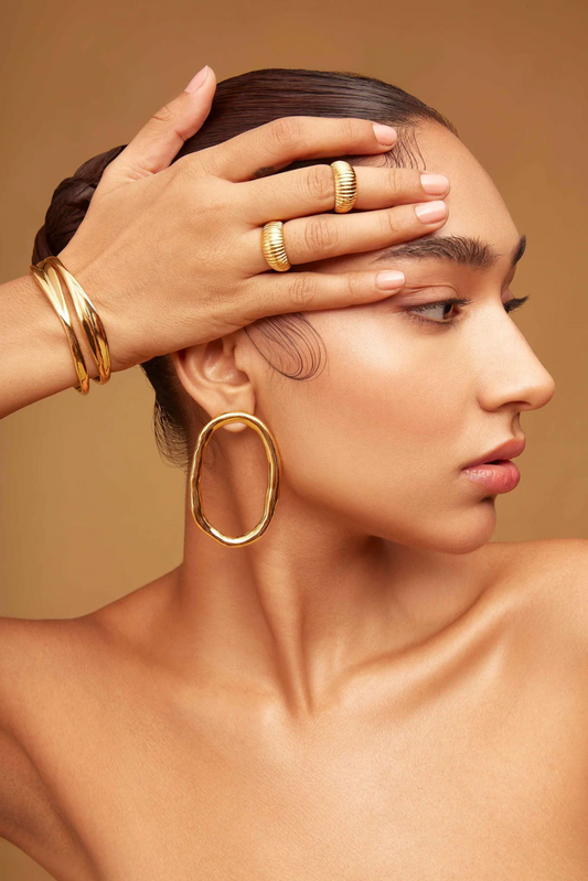 Lumi Hoop Earrings - Golden