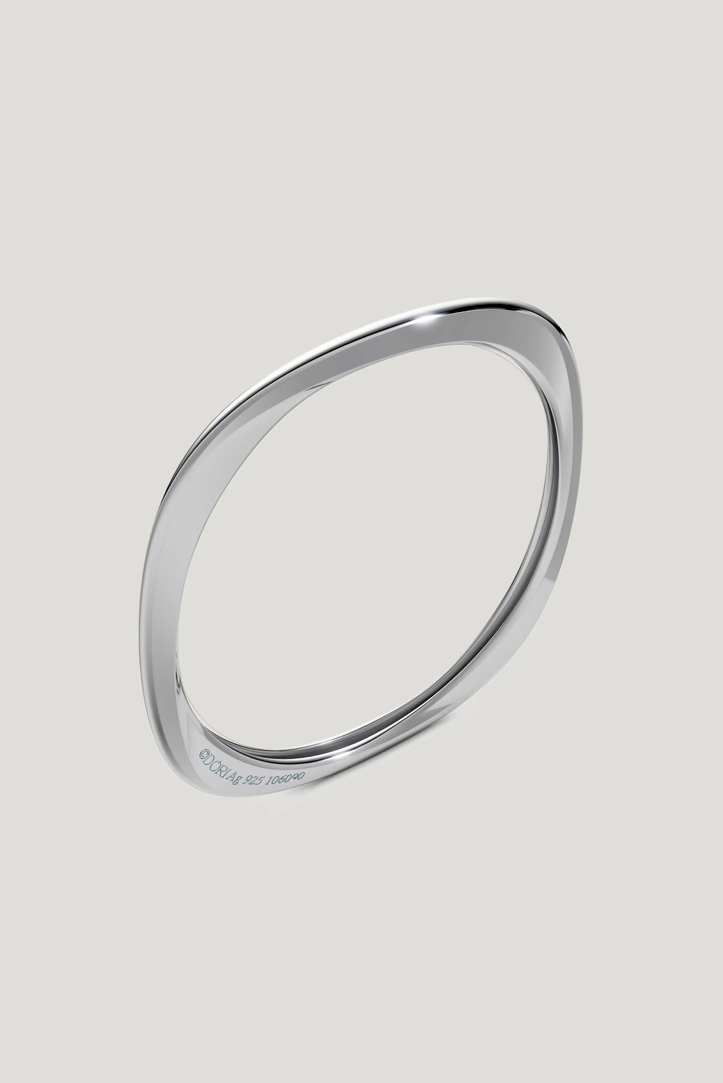 Squircle Petite Bangle in Sterling Silver