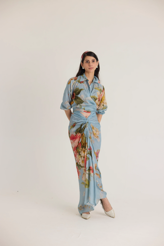 Taffy Tie Up Top & Skirt Set