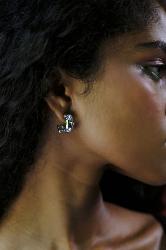 The Signet Earrings - Silver