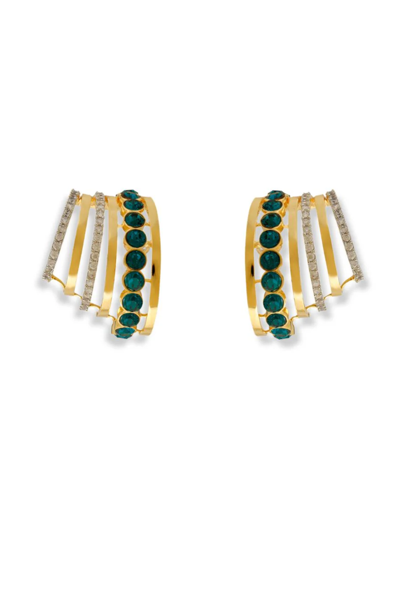 The Echo Earrings - Emerald Green