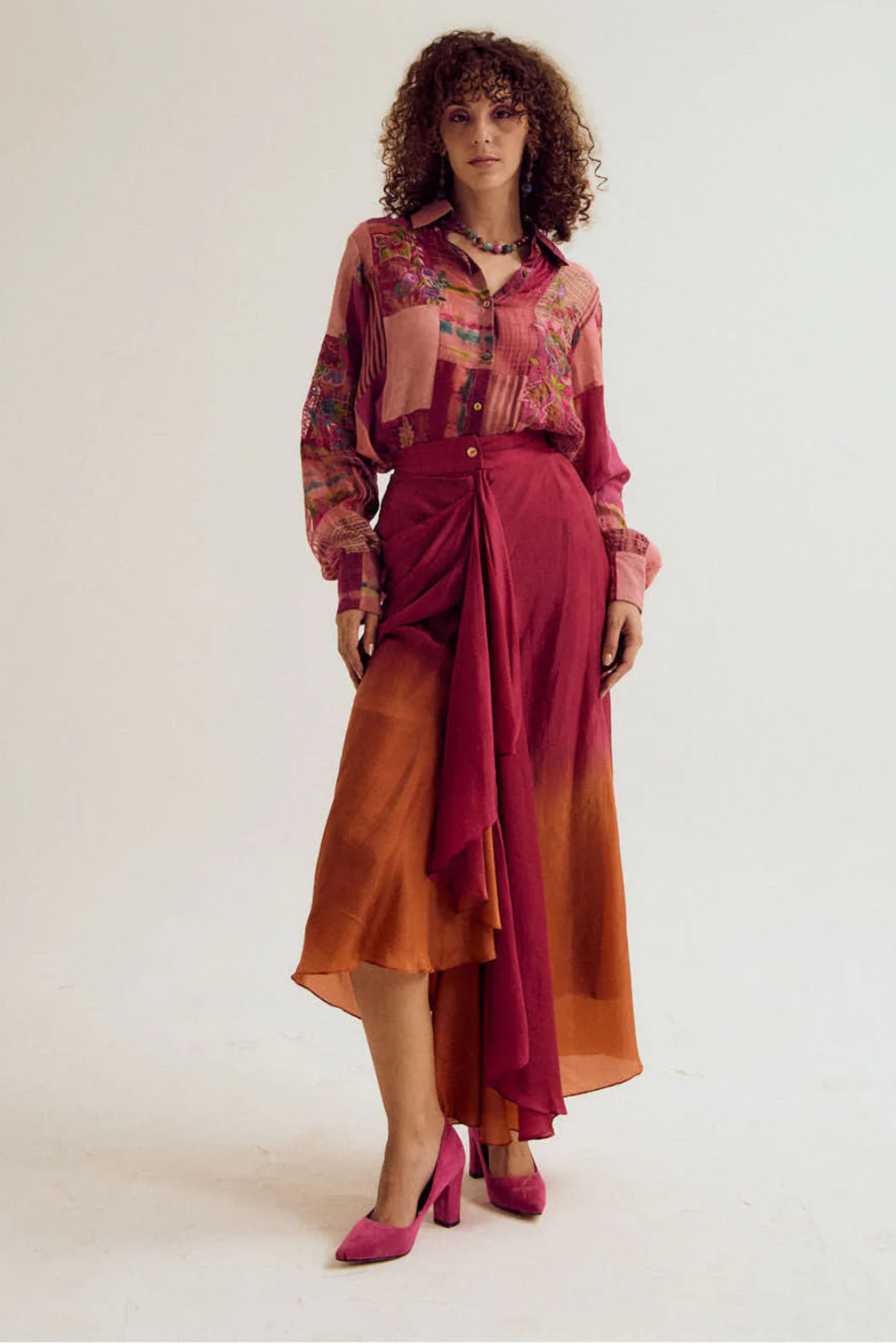 Paako Vinca Set- Fuchsia / Peach