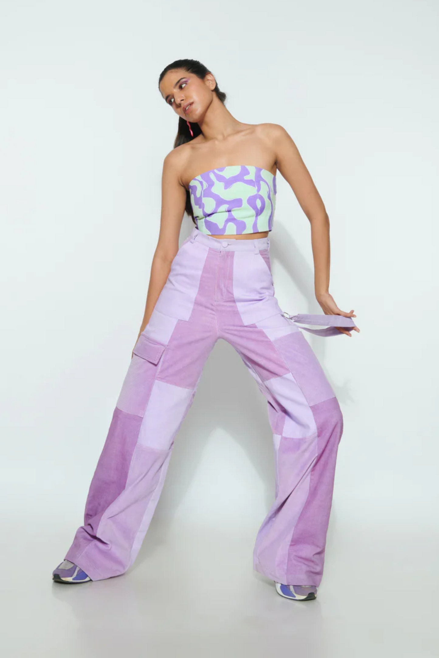 PURPLE SLIME CROP TOP AND GUMMY BEAR PANTS CO-ORD SET