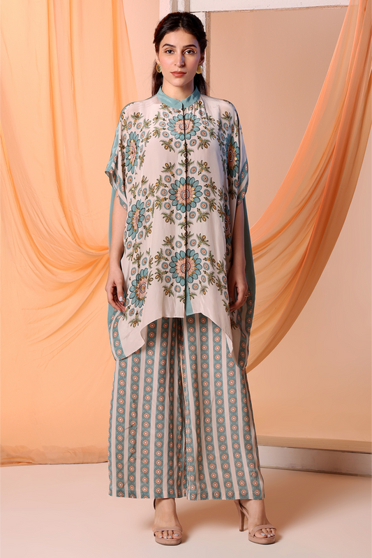 Eraya embellished kaftan shirt set